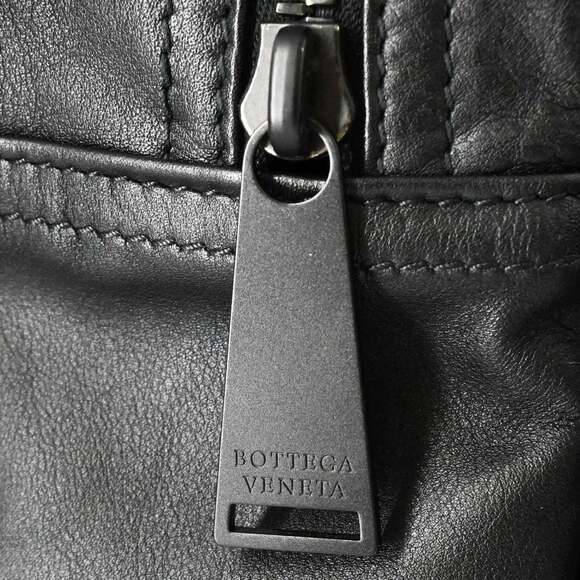 BOTTEGA VENETA Black Leather Intrecciato Backpack main image 10